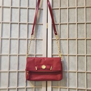 Emma Fox Red Leather Crossbody Bag